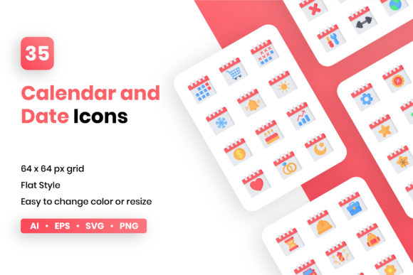 Calendar and Date Flat Icon Set: A Designer's Essential