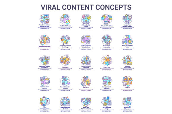 Decoding Viral Content Concept Icons: Why Thin Line Illustrations Drive Modern Engagement