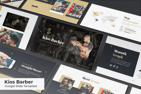 Elevating Grooming Business Presentations with the Barber Google Slide Template