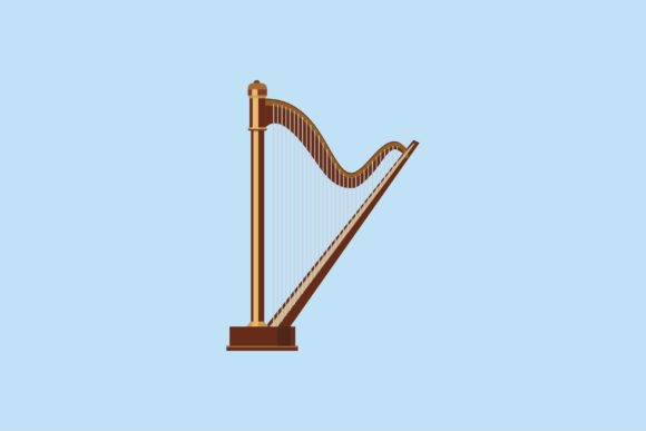 Enhancing Your Creative Projects with Flat Icon - Music Harp