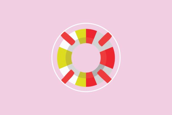 Flat Icon - Ocean Lifebuoy: A Versatile Design Element for Your Creative Projects