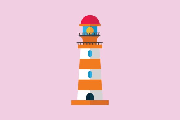Flat Icon - Ocean Tower: A Versatile Design Asset for Modern Creatives