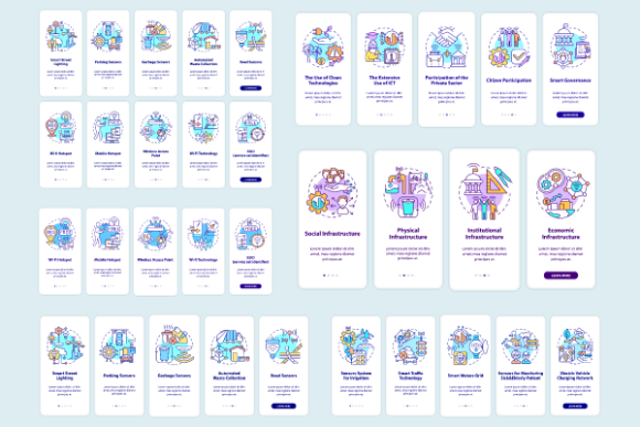 Smart City Technologies App Page Bundle: Strategic Design Assets for Urban Innovation