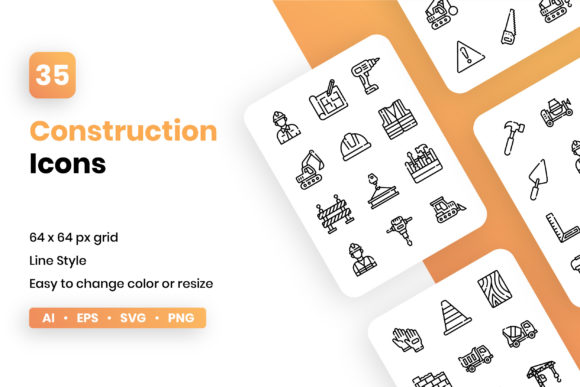 Unlocking Creativity with the Construction Line Icon Set